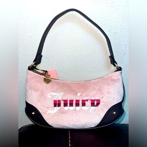 Juicy Couture Dusty Blush/Chocolate Retro Vibe Shoulder Bag